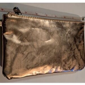 Adrienne Vittadini Studio Rose Gold Metallic Wristlet Pouch with Charging Cable